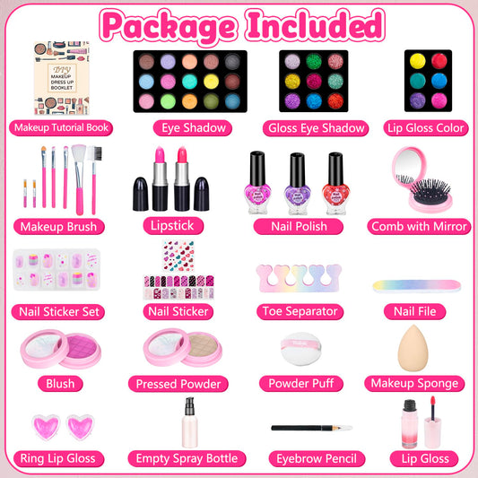 Hollyhi 59 Pcs makeup kit case open, organized storage and easy access to tools