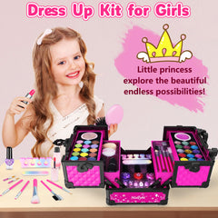 Hollyhi 59 Pcs makeup kit brushes and tools laid out for creative play