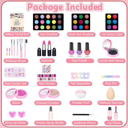 Hollyhi pink makeup kit case opened showing organized storage.