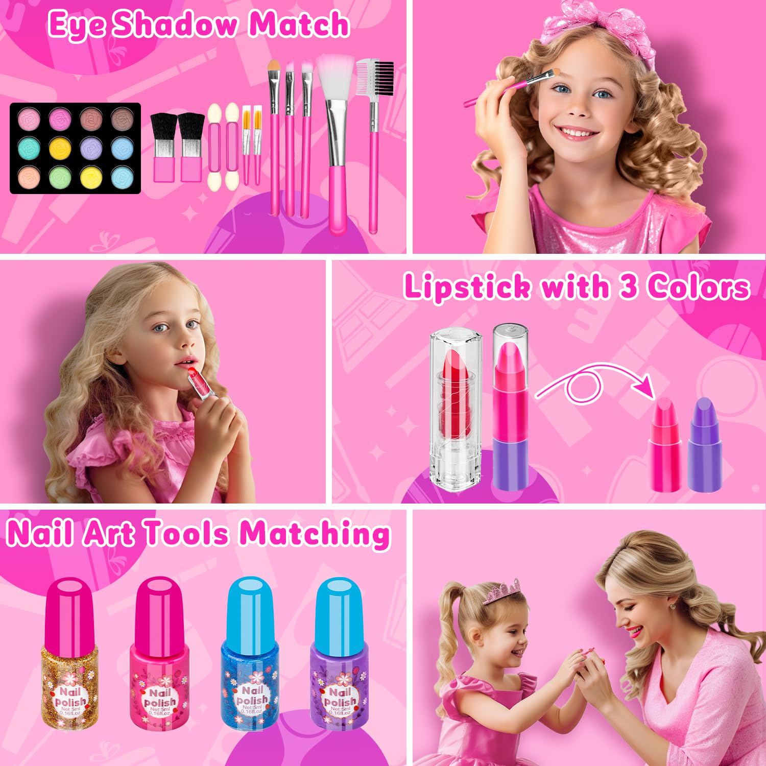 Hollyhi Rose eye shadows palette for vibrant pretend makeup looks.