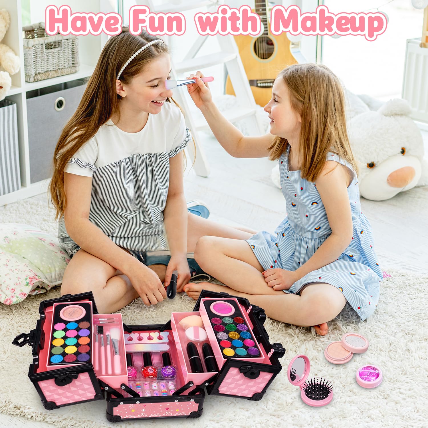 Hollyhi safety-certified makeup toys designed for kids.
