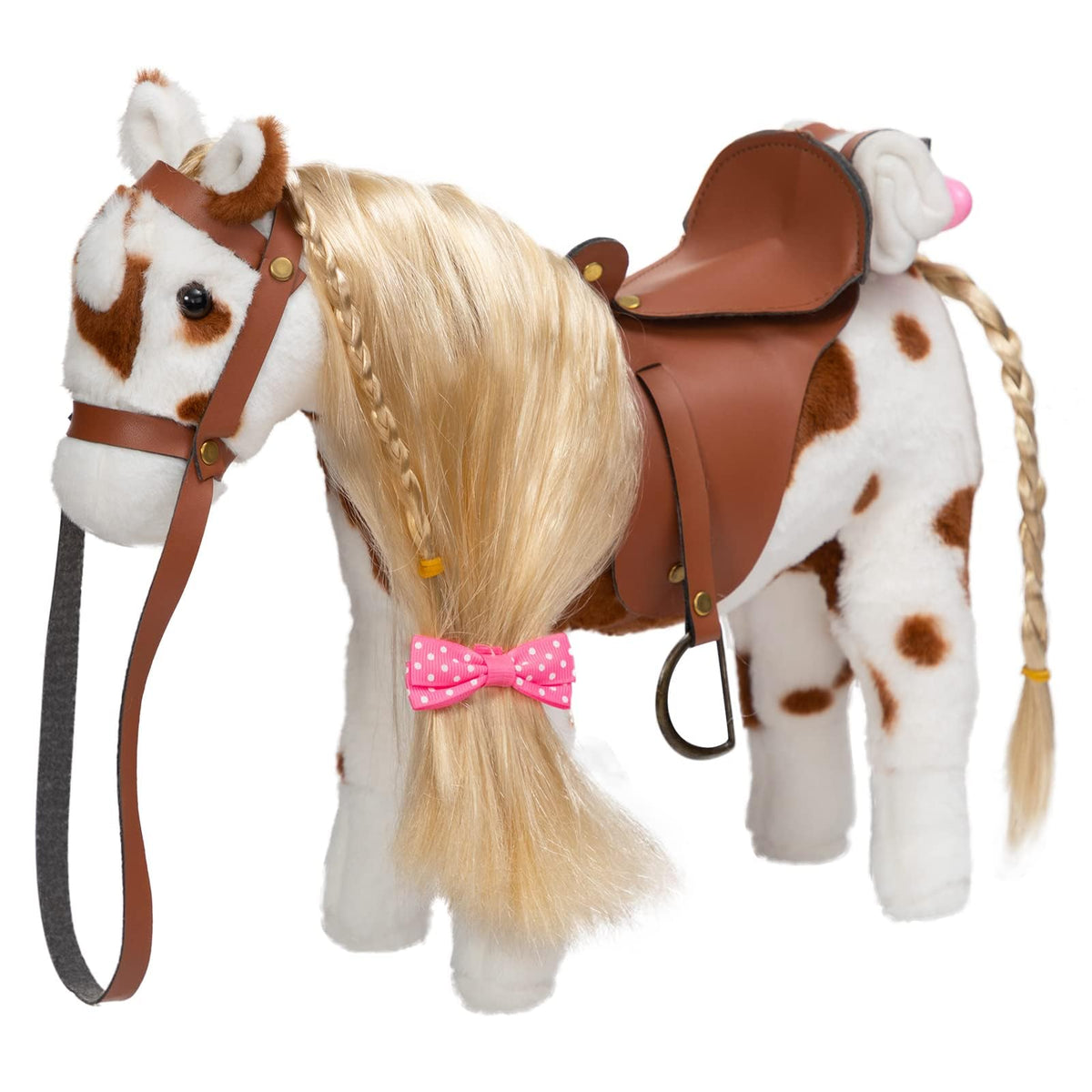 HollyHOME Appaloosa plush with soft fur ideal for cuddling.