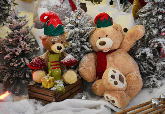 HollyHOME giant teddy bear with red bowtie, ready for gifting moments.