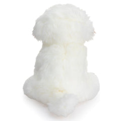 HollyHOME Maltese plush toy sized 9 inches for portable playtime.