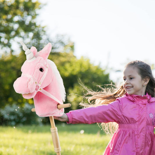 HollyHOME plush unicorn head close-up showing soft fabric and craftsmanship