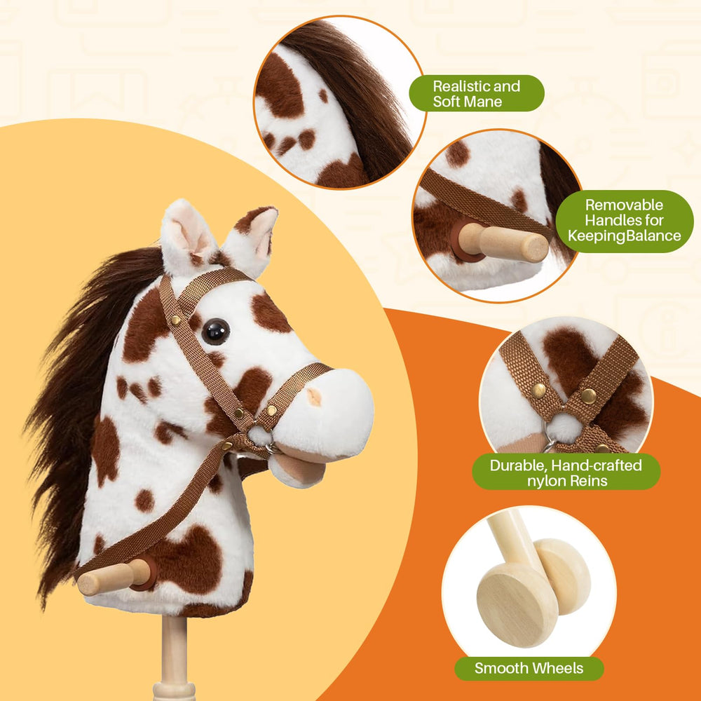 HollyHOME stick horse child playing fosters active pretend adventures