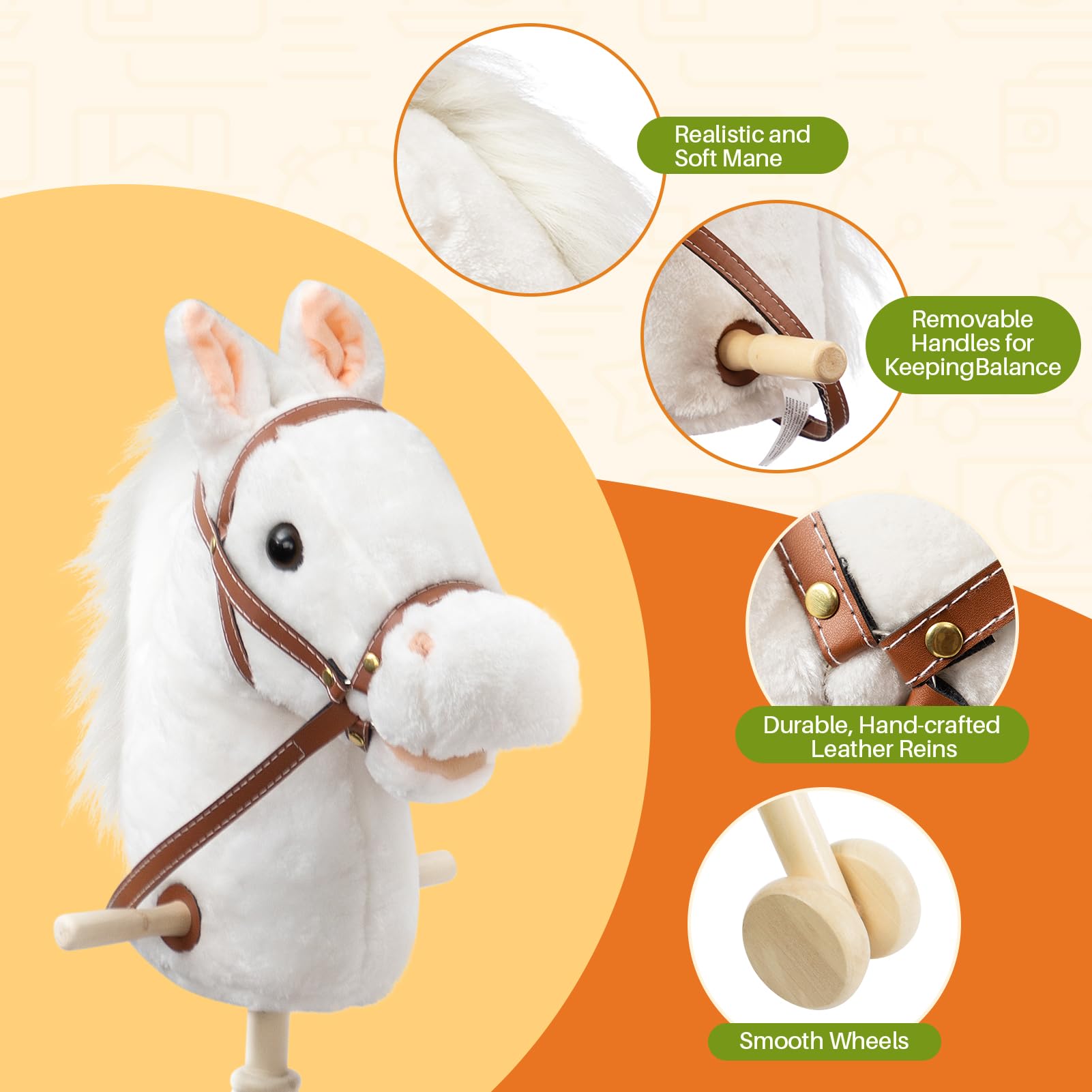 HollyHOME plush head detail and fluffy mane enhance pony-like realism.