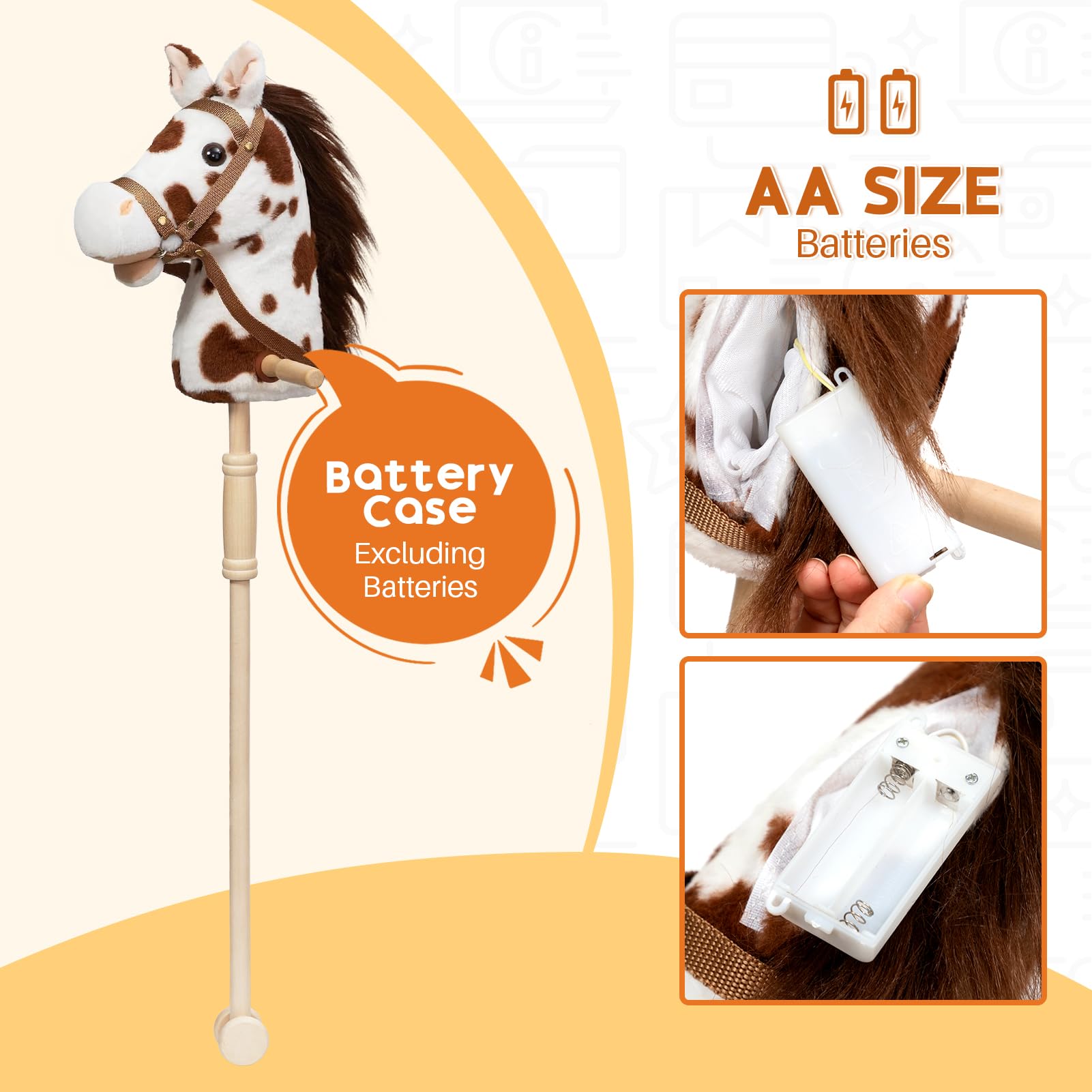 HollyHOME stick horse versatile for indoor and outdoor fun
