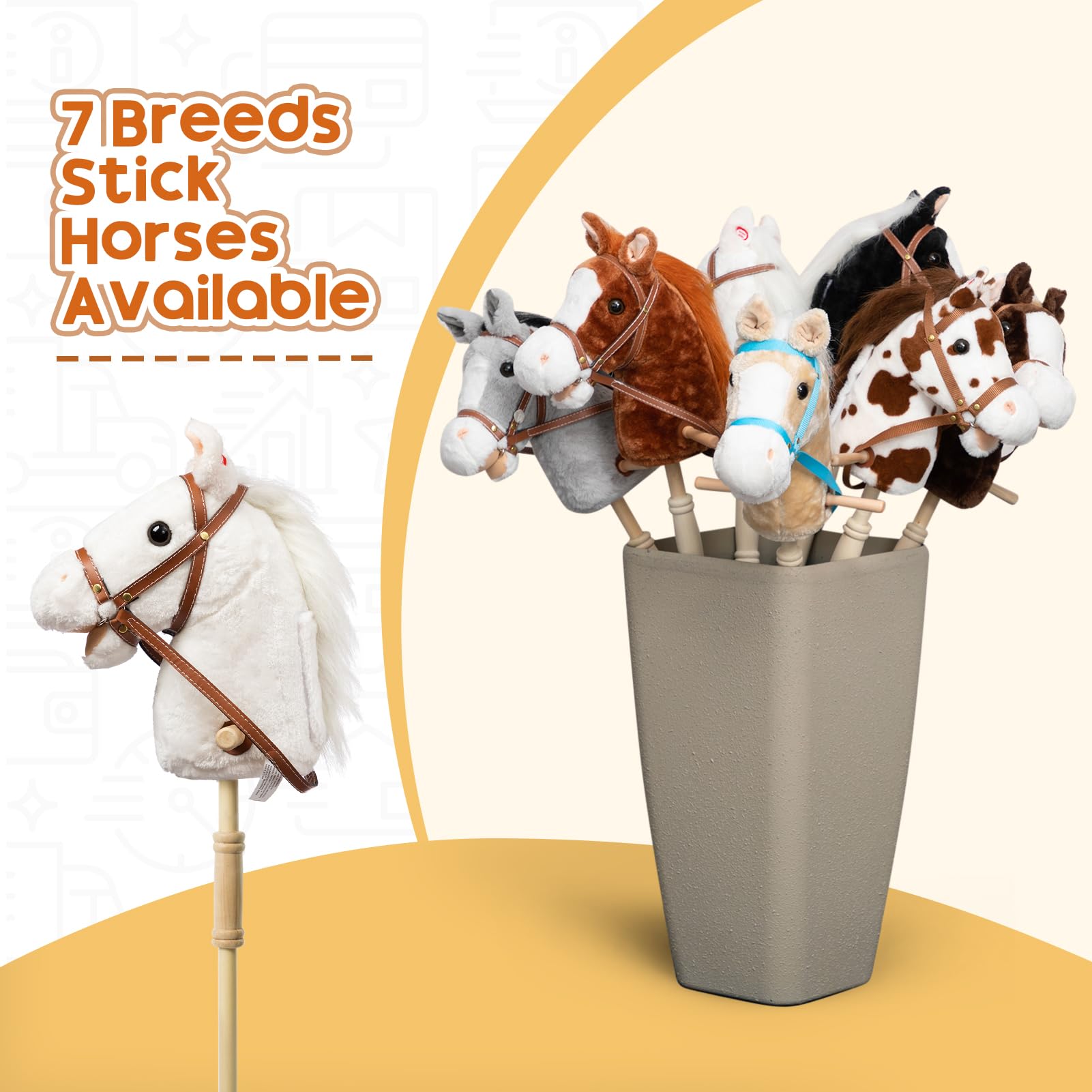 HollyHOME outdoor-friendly stick horse supports versatile active play spaces.