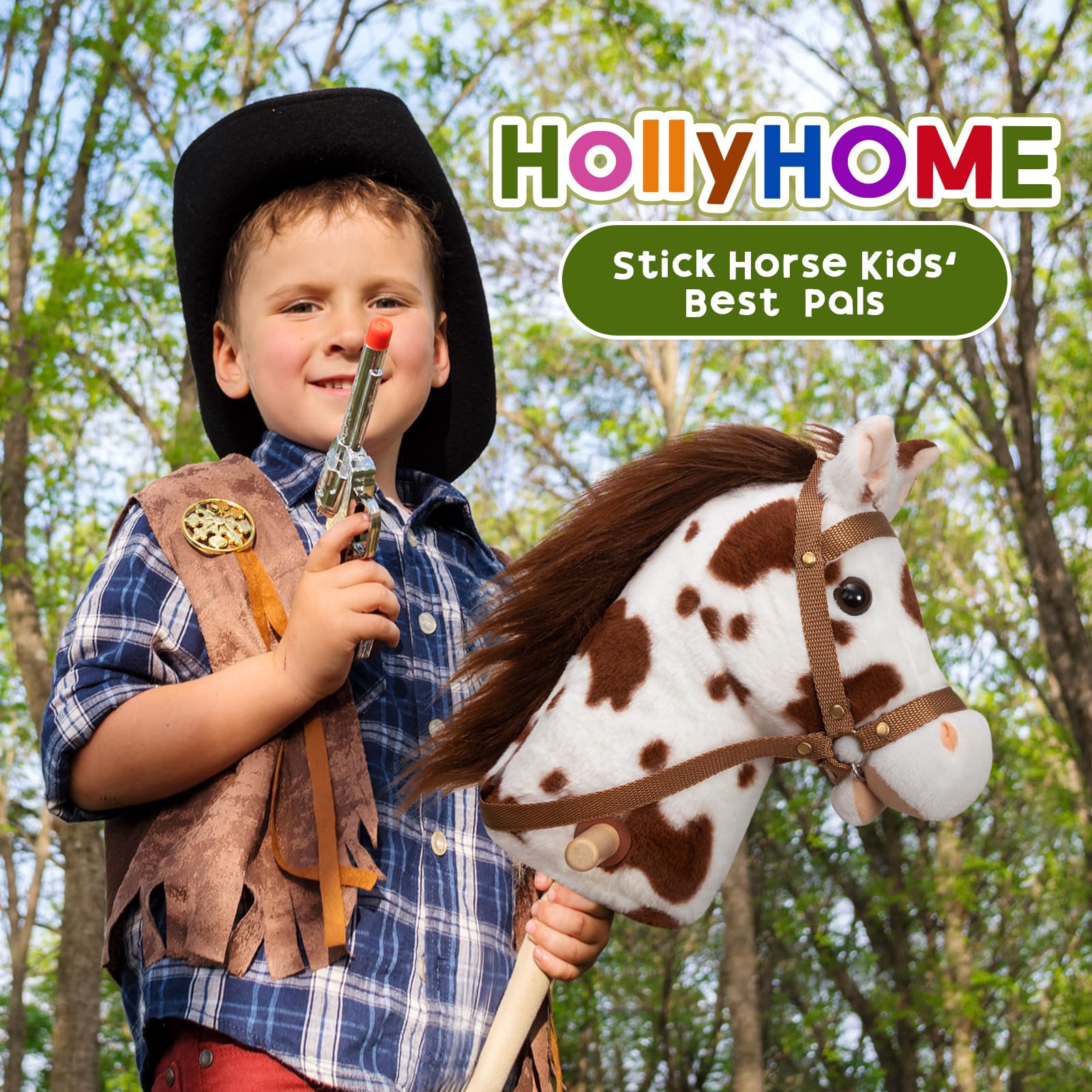 HollyHOME stick horse wheels enable smooth indoor and outdoor motion