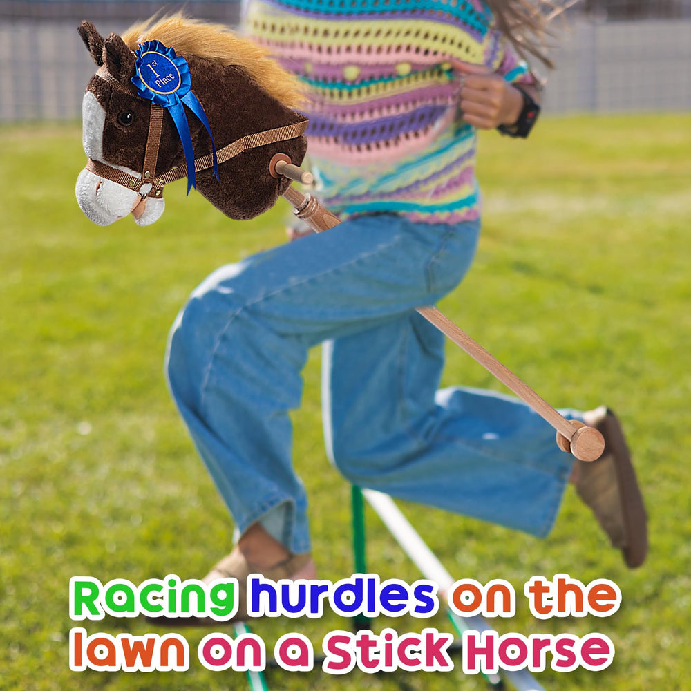 HollyHOME stick horse — wooden stick handle for sturdy, active play