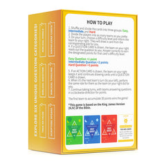 HOLY QUEST King James Version reference on cards for familiar wording.