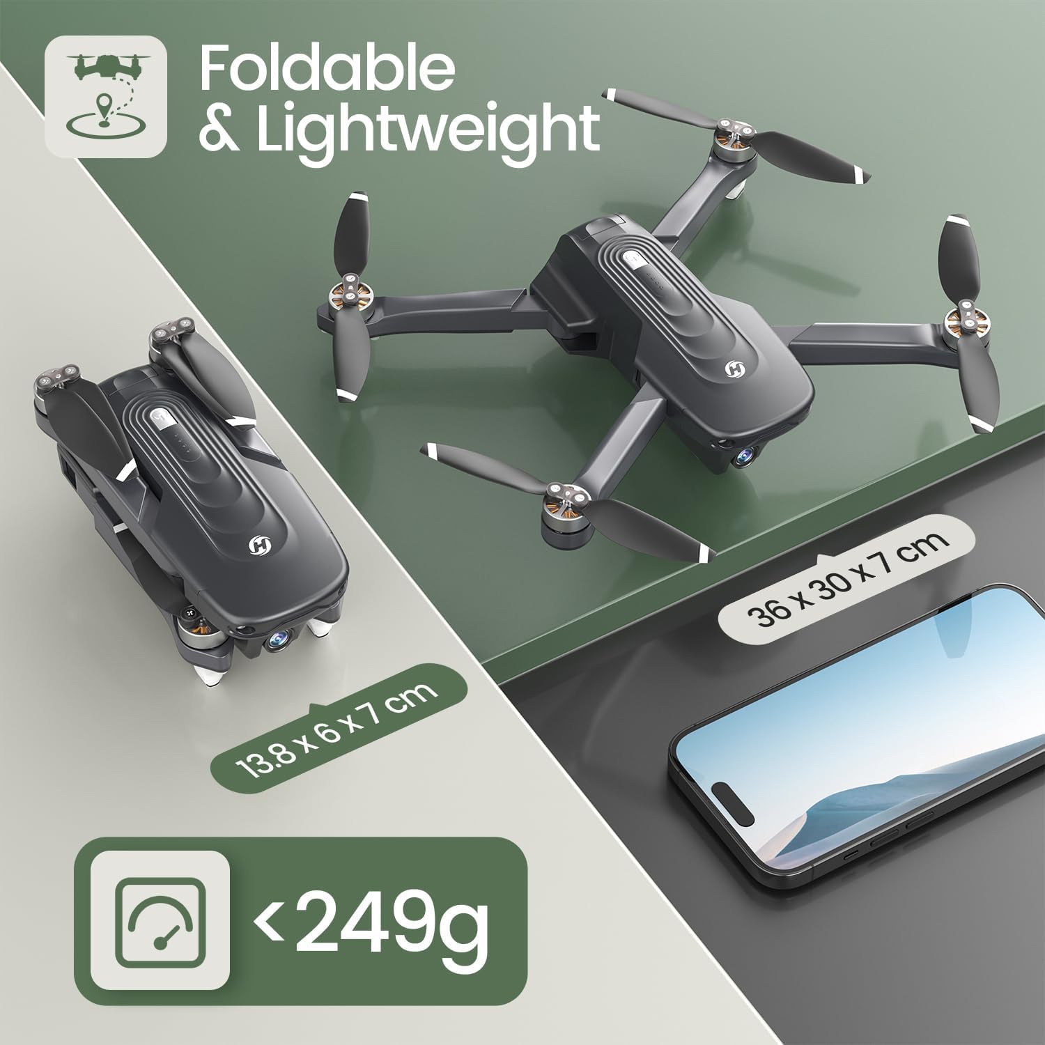 Holy Stone HS175D altitude hold delivers stable hover for steady photos and video