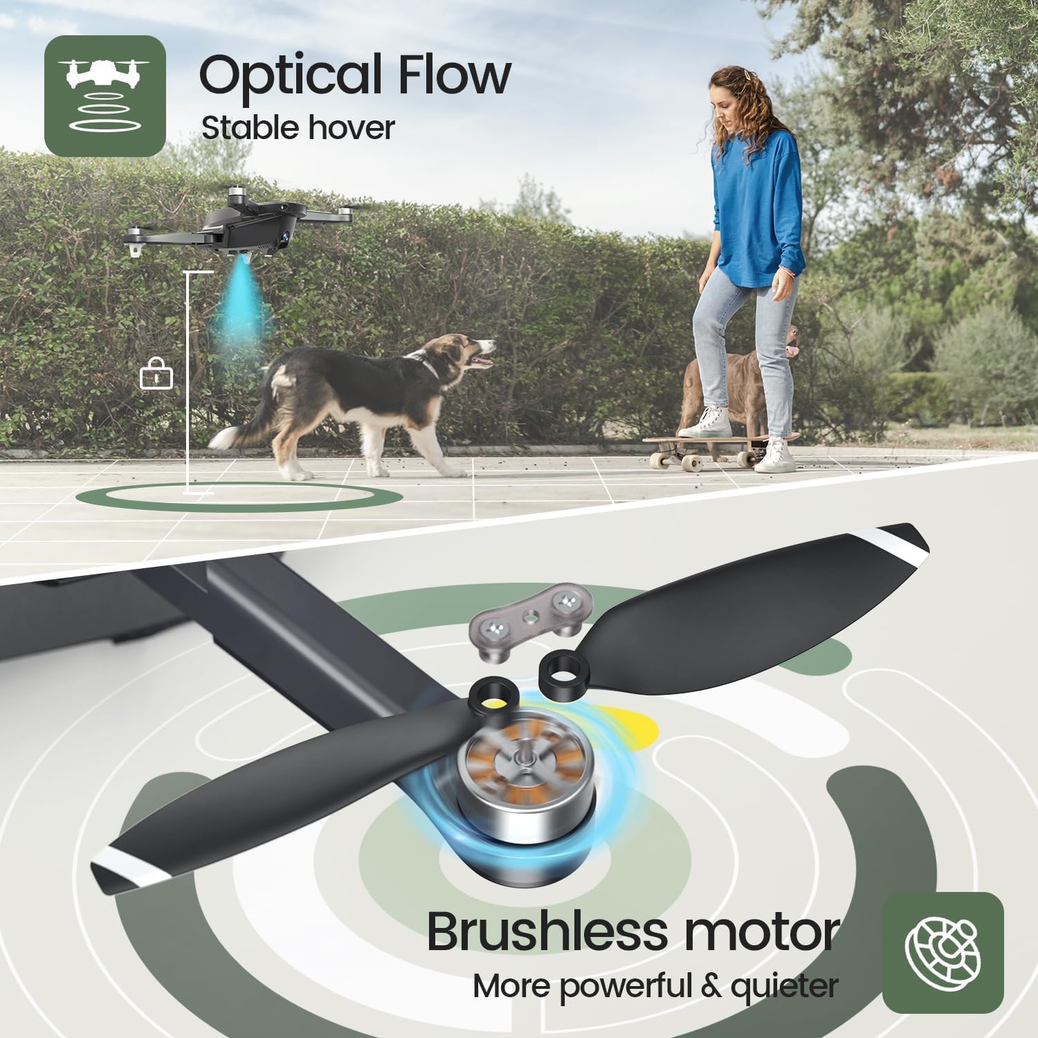 Holy Stone HS175D circle fly creates smooth orbit shots around a subject