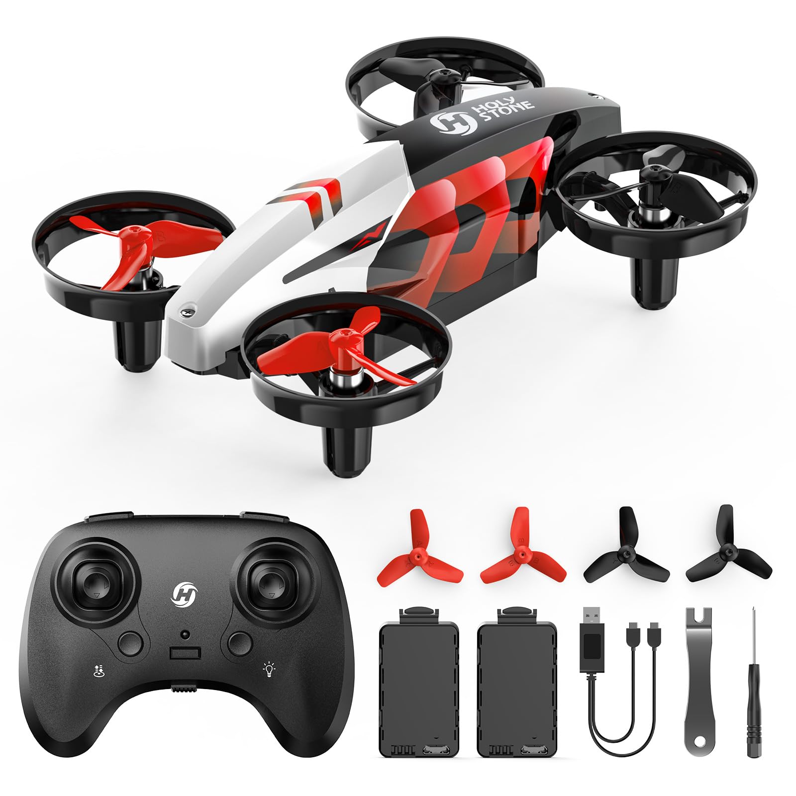 Holy Stone HS210T front view indoor drone for safe, precise indoor flight.