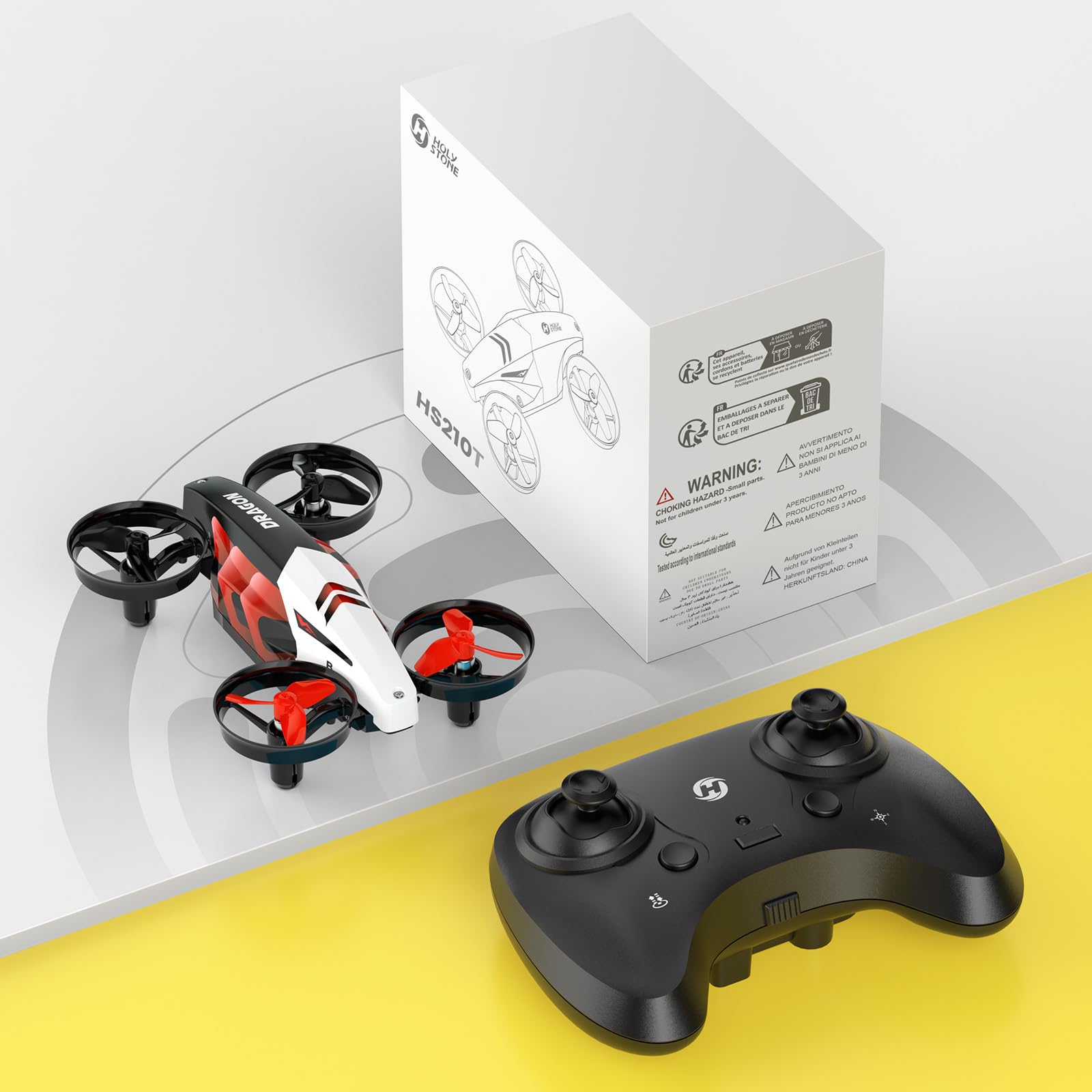 Holy Stone HS210T safety-certified drone supports playful learning in multiple spaces.