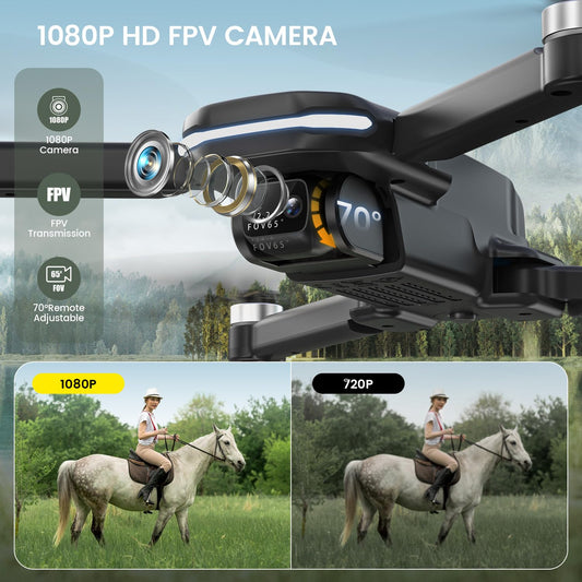 Holy Stone HS280D brushless motors deliver smoother, quieter flights.