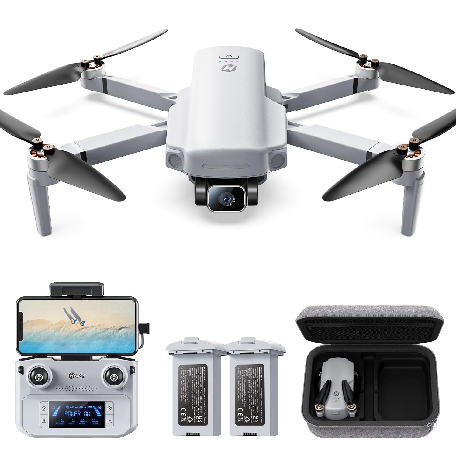 Holy Stone HS360D with 4K camera for crisp aerial footage and details.