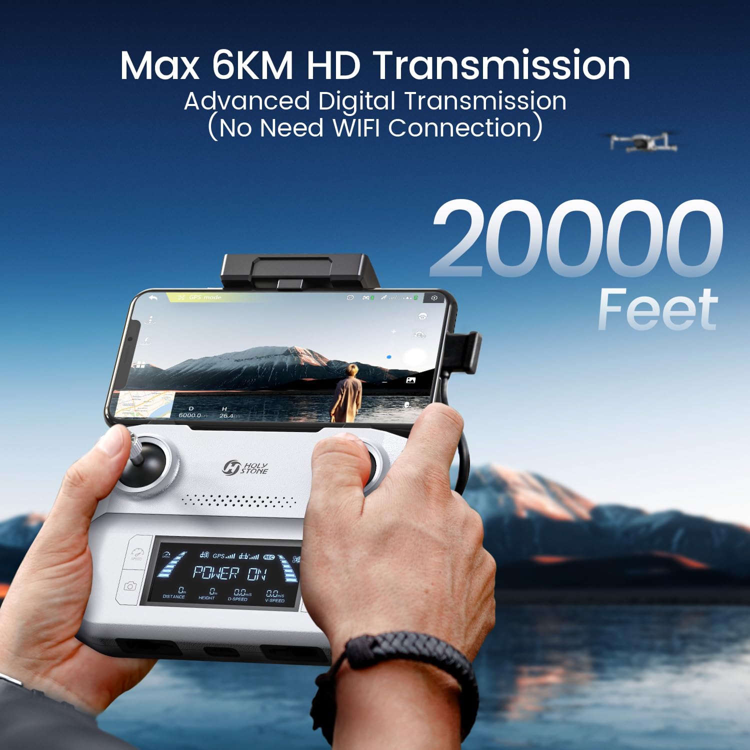 Holy Stone HS360D GPS modes including Follow Me for hands-free filming.