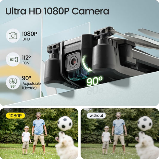 Holy Stone HS440 camera angle adjustment enables precise framing.