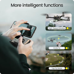 Holy Stone HS440 modular battery supports longer flight time.
