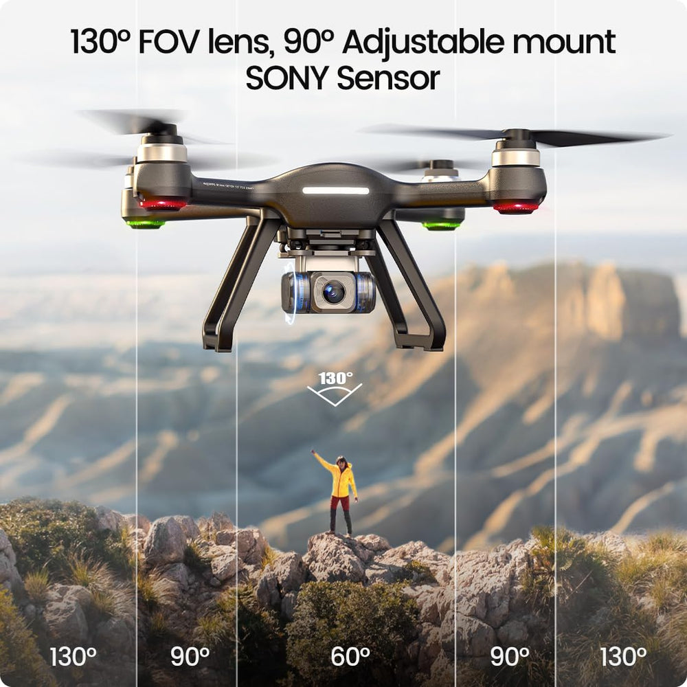 Holy Stone HS700E 130° FOV wide shot camera in action