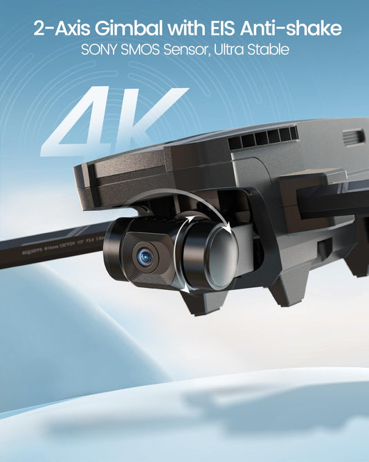 Holy Stone HS720G 4K camera captures crisp aerial detail with EIS.