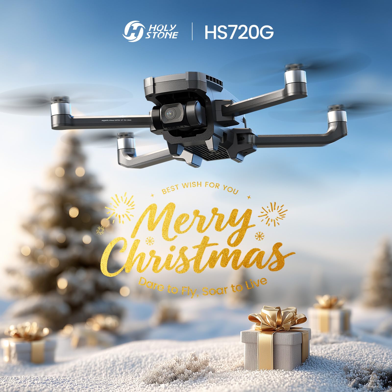 Holy Stone HS720G foldable drone is ideal for beginners.