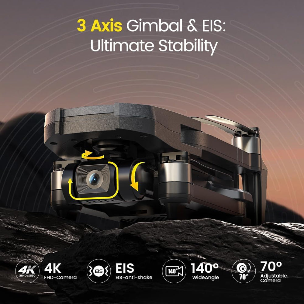 HS720R 3-axis gimbal stabilizes footage for professional-looking shots.