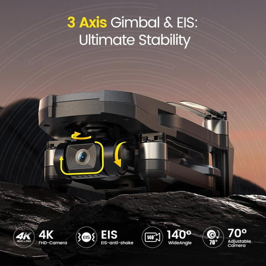 HS720R 3-axis gimbal stabilizes footage for professional-looking shots.