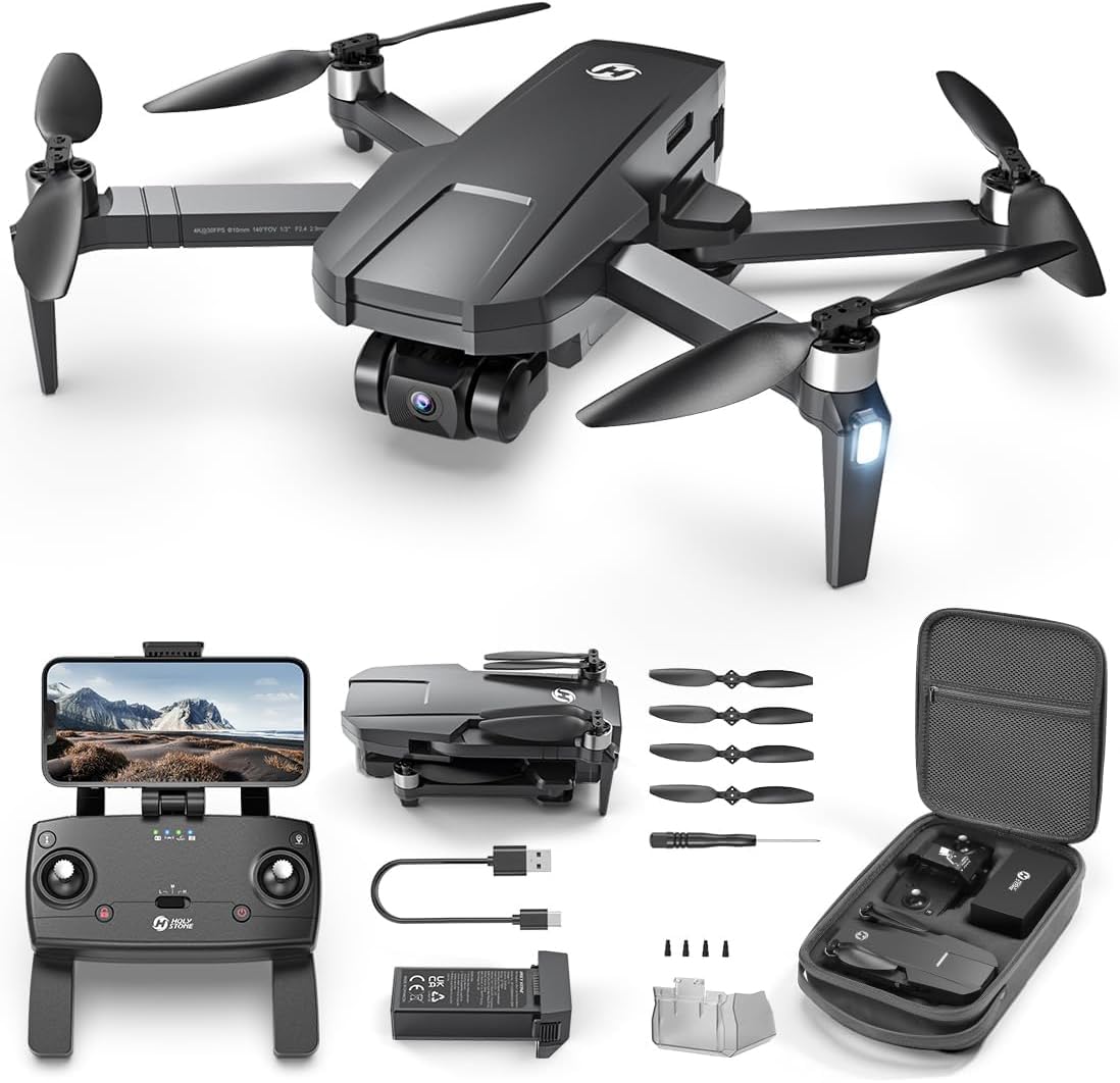 Holy Stone HS720R 4K EIS camera captures sharp aerial footage.