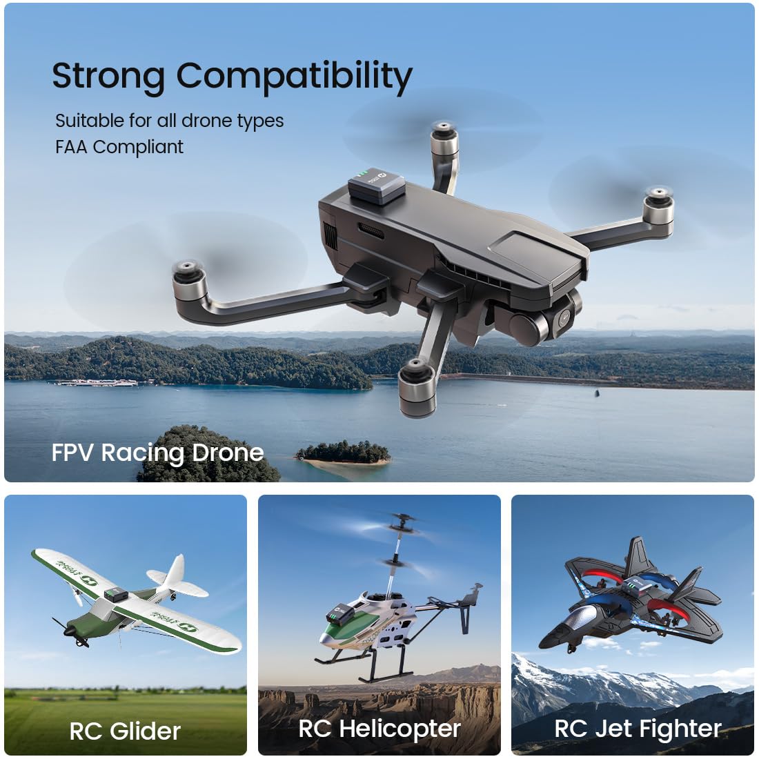 Holy Stone 4K camera drone with Remote ID module for safer flights.