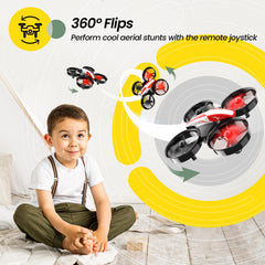 Holy Stone HS210 3D flips with protective guards for safe stunts