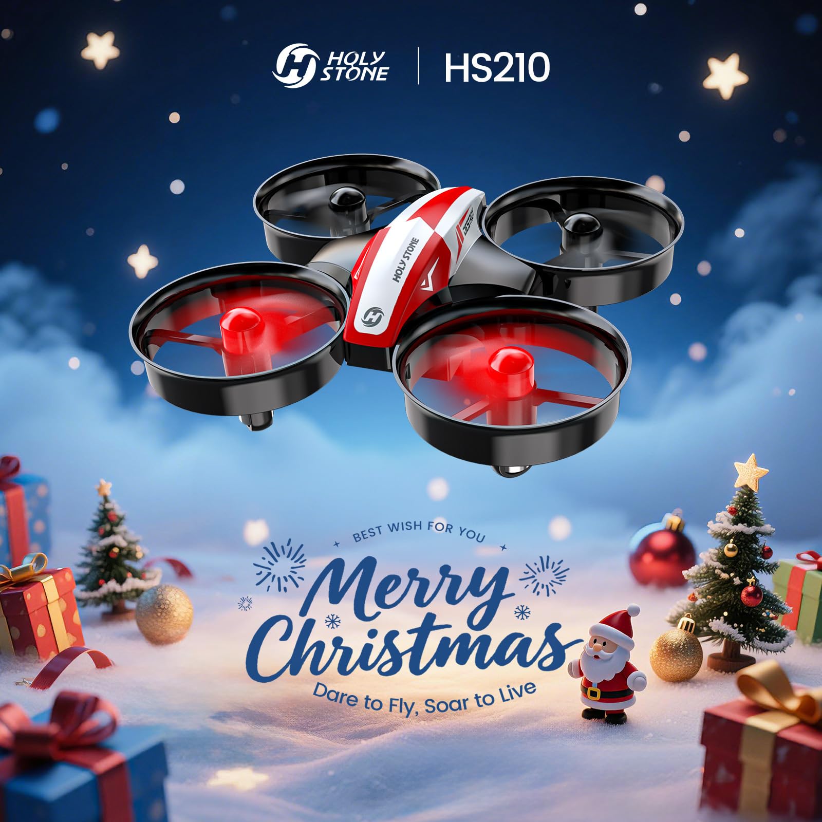 Holy Stone HS210 indoor-ready design supports controlled flights