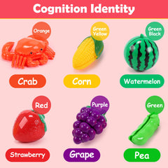 HOLYFUN color-rich pretend food boosts recognition and sorting skills.