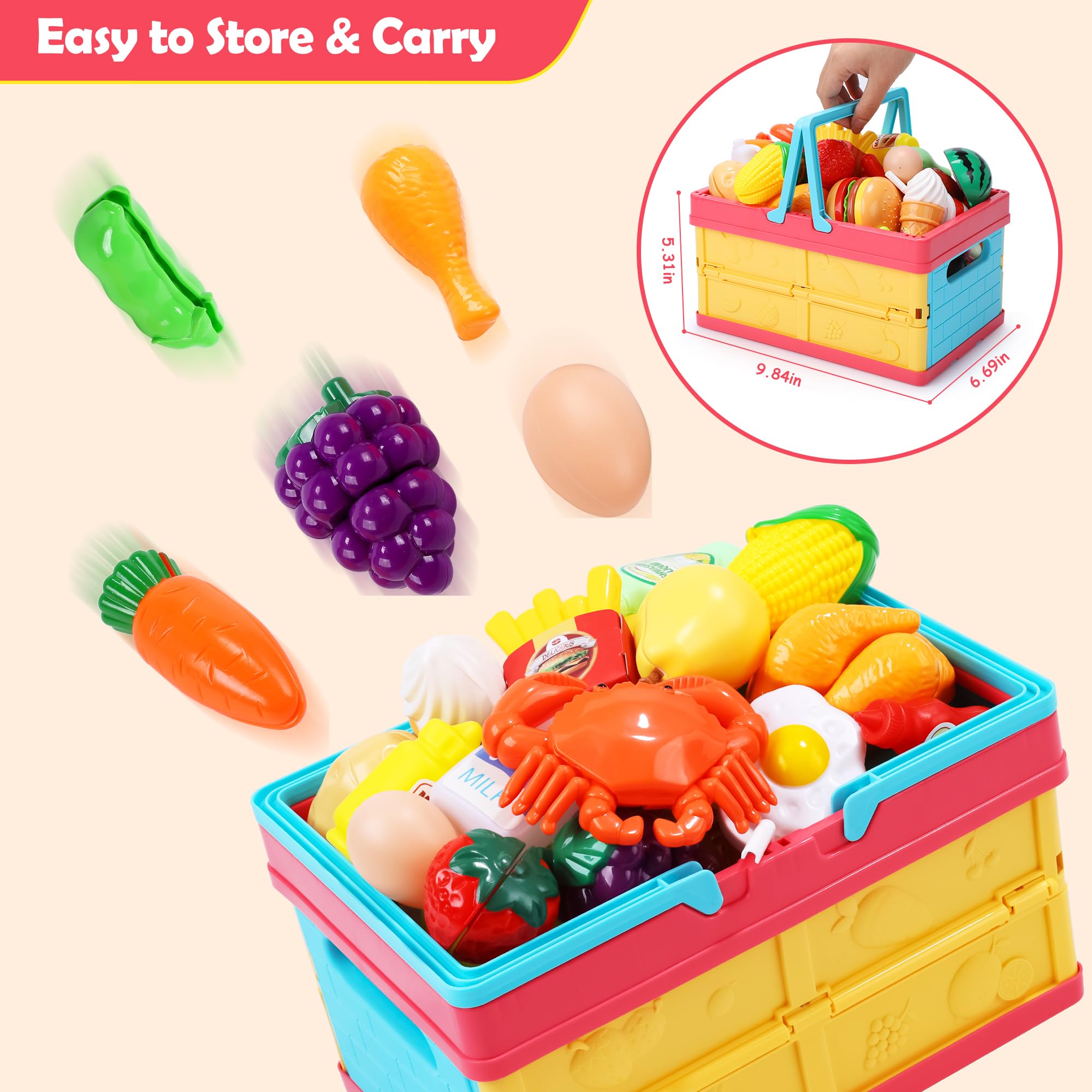 HOLYFUN kid-friendly cutting board and plastic knife set.