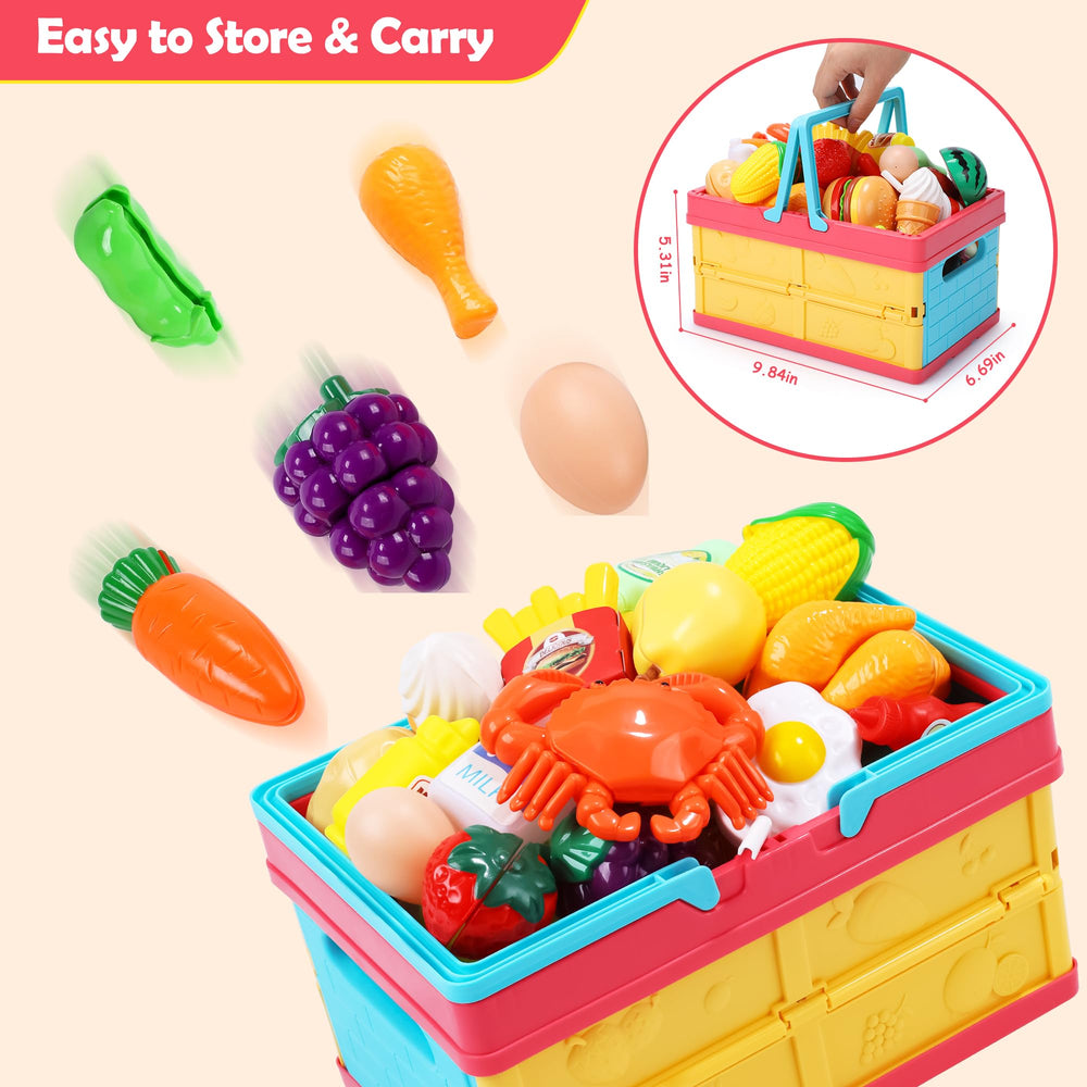 HOLYFUN kid-friendly cutting board and plastic knife set.