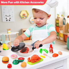 HOLYFUN dinner plates and spoons for complete play meals.