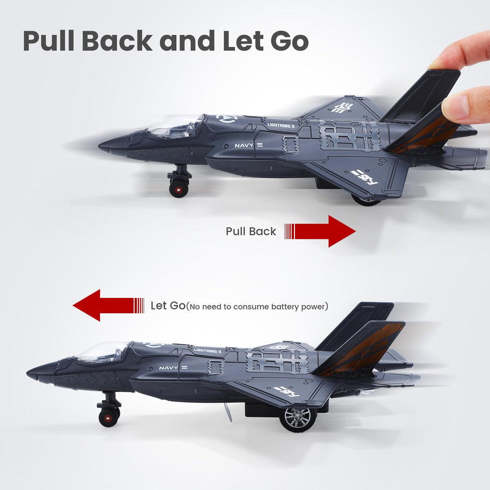 HOLYFUN double-fighter-jet toy diecast and plastic construction detail