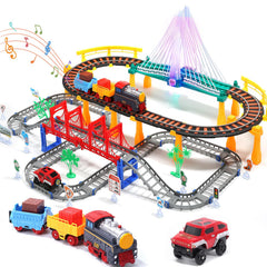 HOLYFUN electric toddler train set promotes imaginative, hands-on play