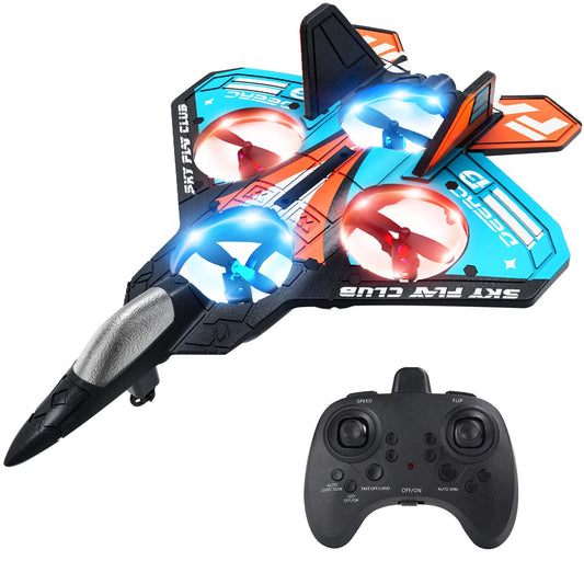 HOLYFUN foam RC plane front view showing safe foam body for kids and beginners