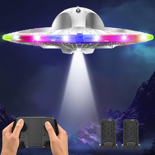 HOLYFUN Foam UFO Drone demonstrates kid-safe design for indoor flights.