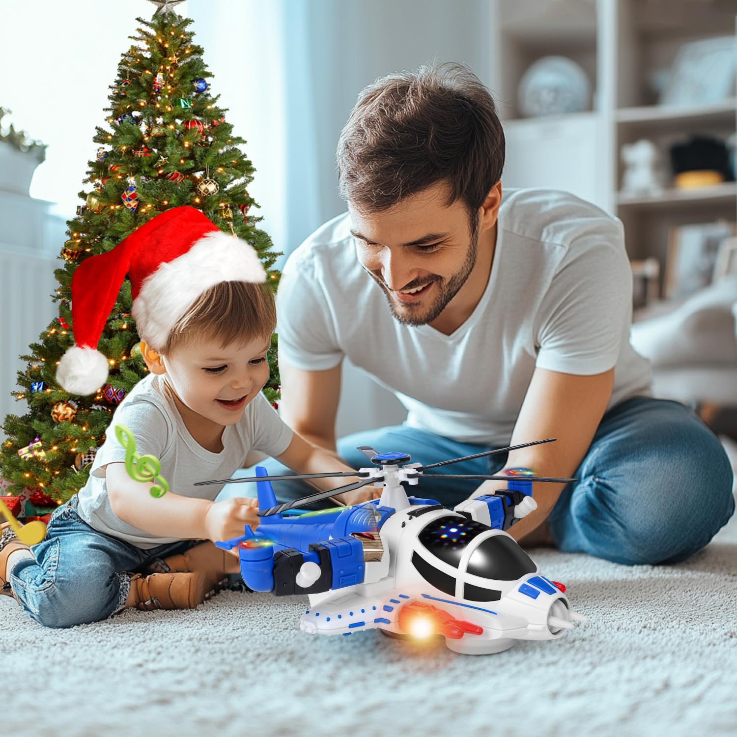HOLYFUN helicopter obstacle-avoidance sensor helps prevent collisions during indoor use.