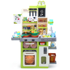 HOLYFUN Kids Kitchen Playset stove lights up for realistic cooking play