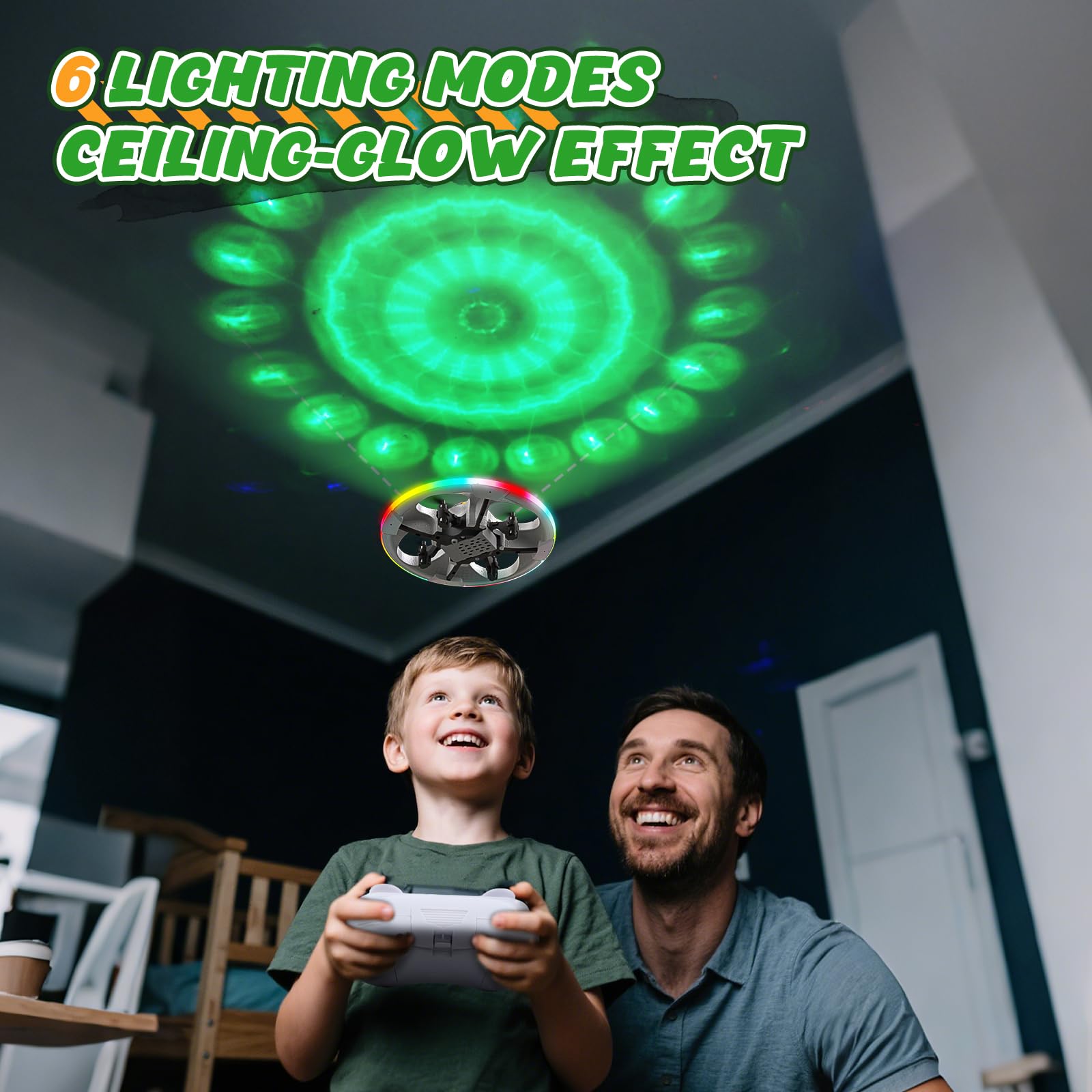 HOLYFUN mini UFO drone 360° flips add exciting tricks