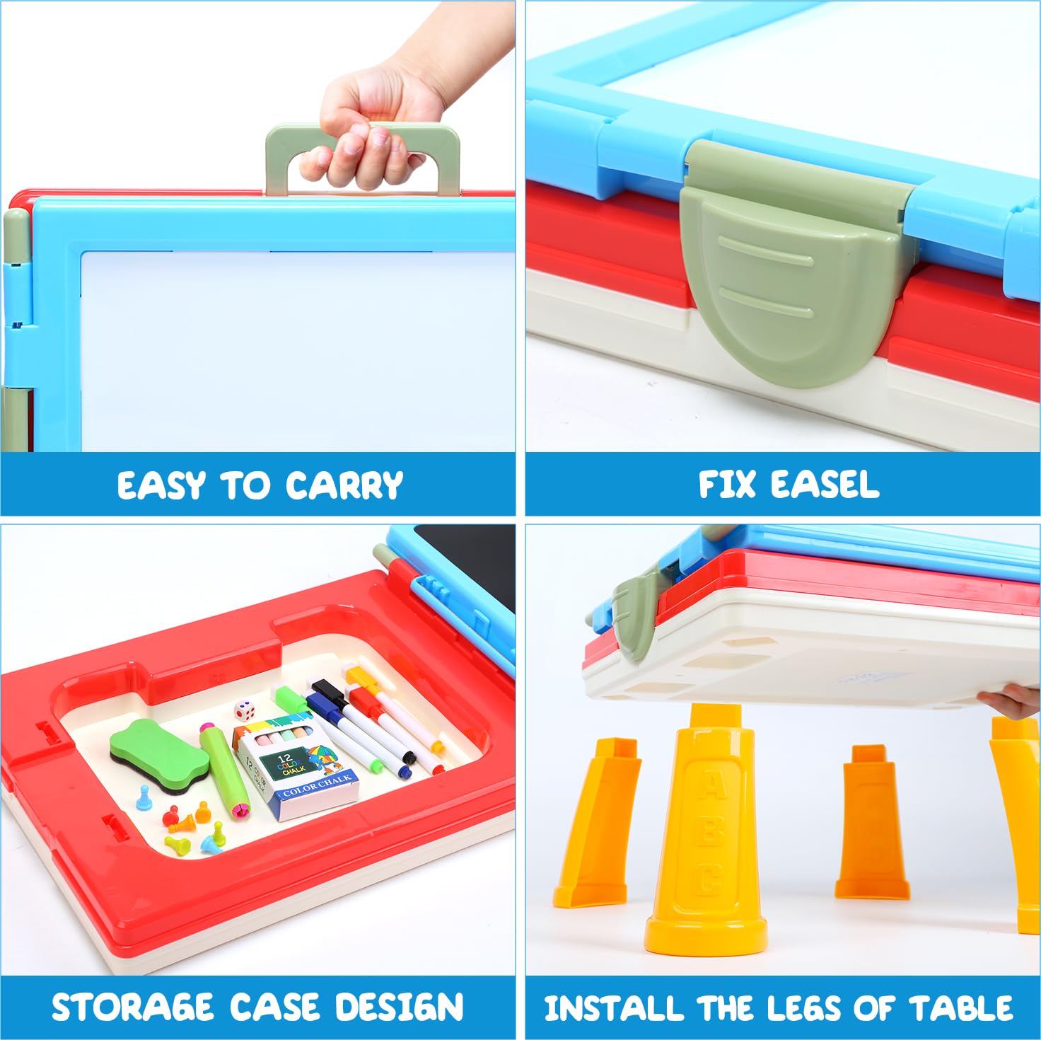 HOLYFUN easel includes painting tools to spark color experiments for kids.