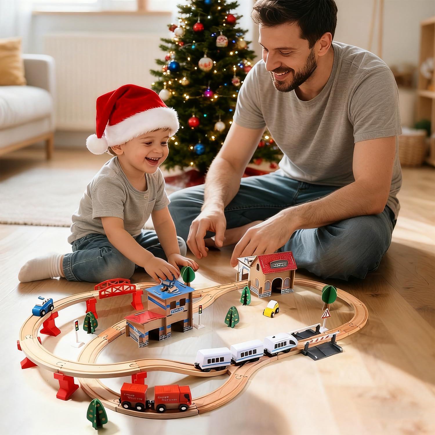 HOLYFUN police station and train depot area encourages roleplay and storytelling.