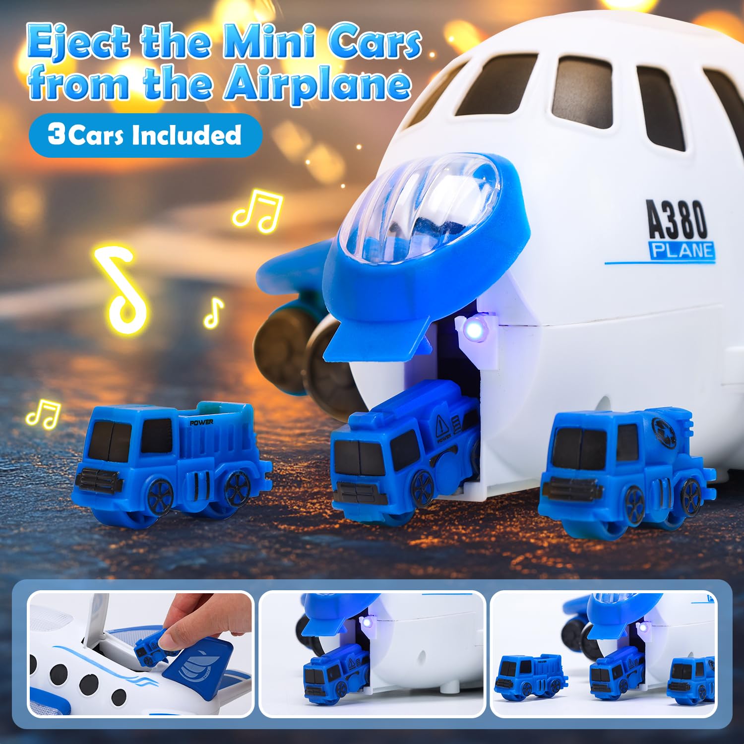 HOLYFUN rc-music plane remote, easy control for forward, reverse, and spins.