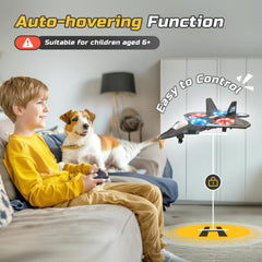 HOLYFUN RC plane with propeller guard demonstrating enhanced safety during play