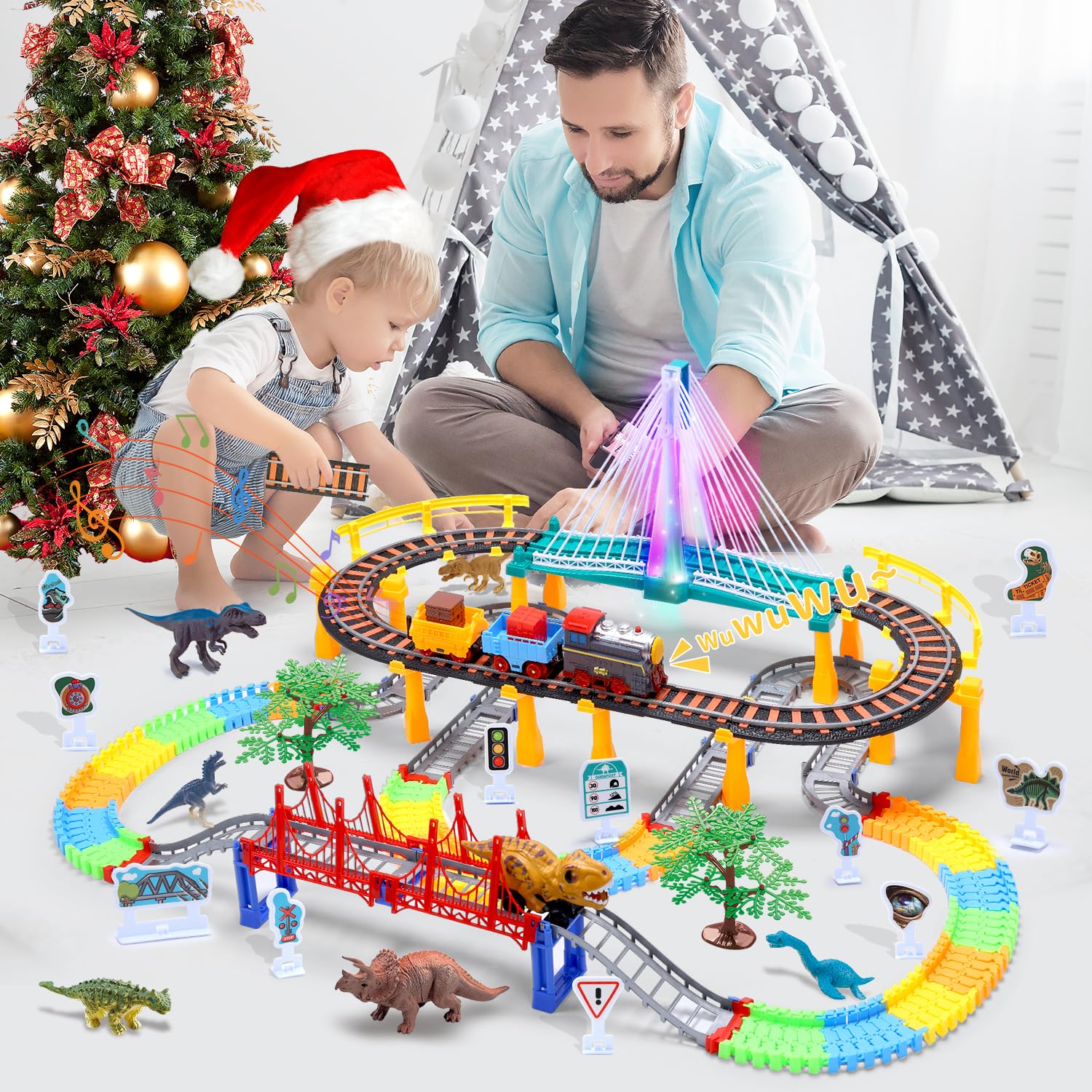 HOLYFUN train sounds enhance focus during pretend journeys.
